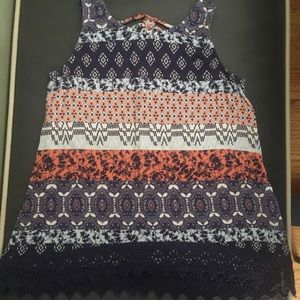Girl’s Medium Pattern Tank Top With Cool Back